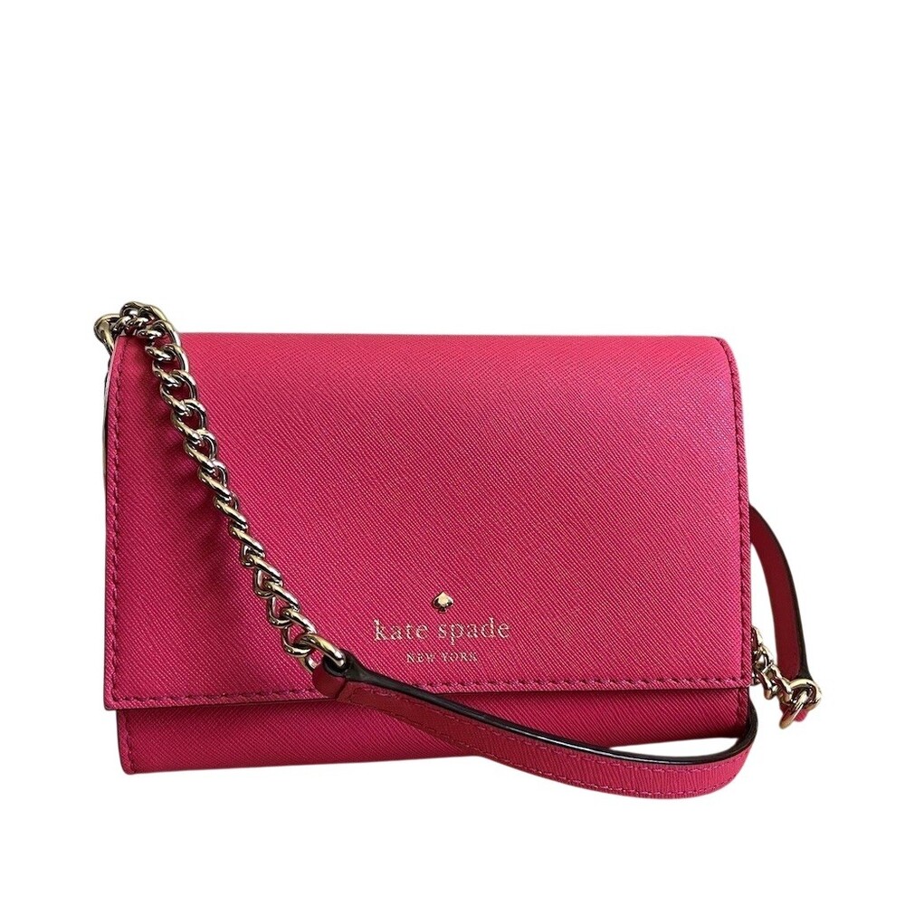 Kate Spade Cedar Street Cali Crossbody Pink Orchard Saffiano Leather Chain Bag